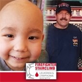 photo of baby and firefighter facing leukemia