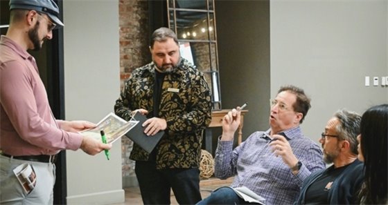 City of Modesto staff and community members at the Mural Alley Community Workshop.