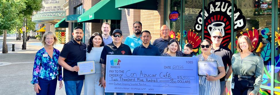 Con Azucar Cafe Downtown Incentive Check