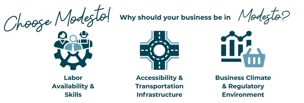 Why should your business be in Modesto? Labor Availability & Skills, Accessibility & Transportation…